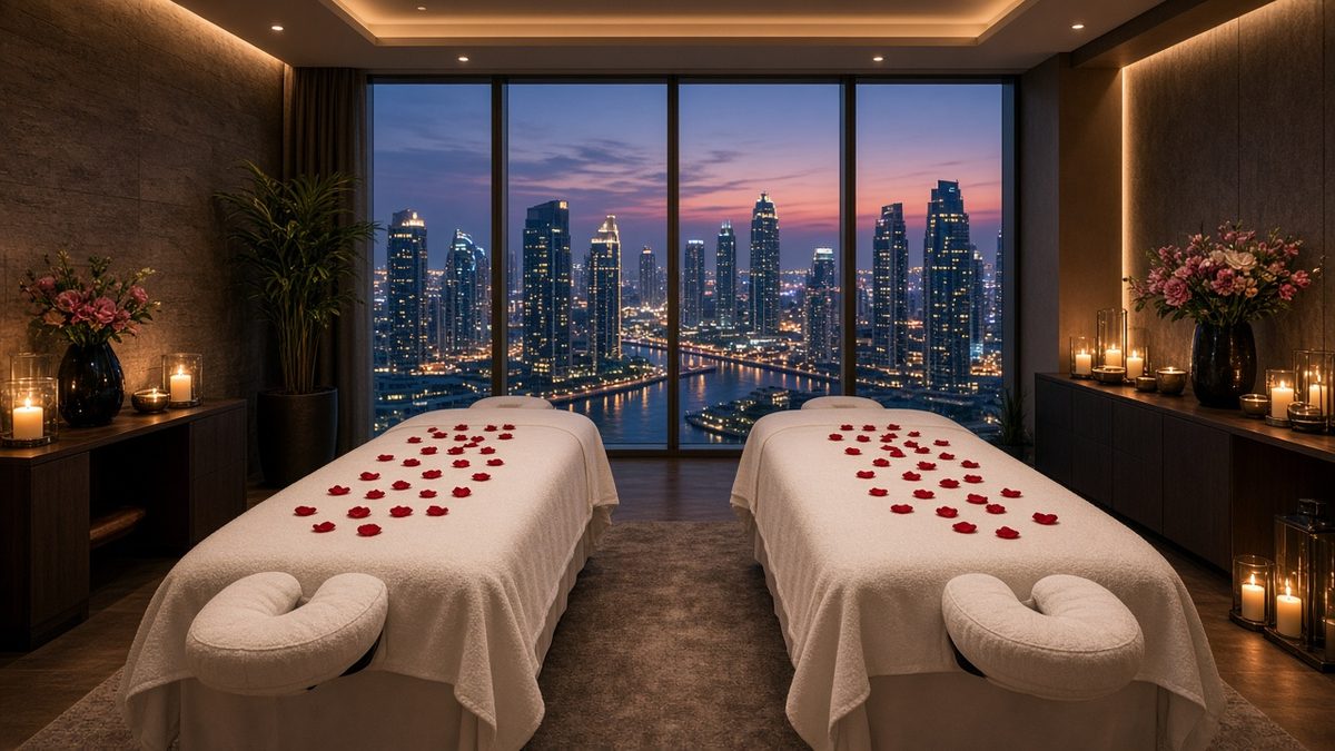 Couples massage suite at Senali Spa, Business Bay
