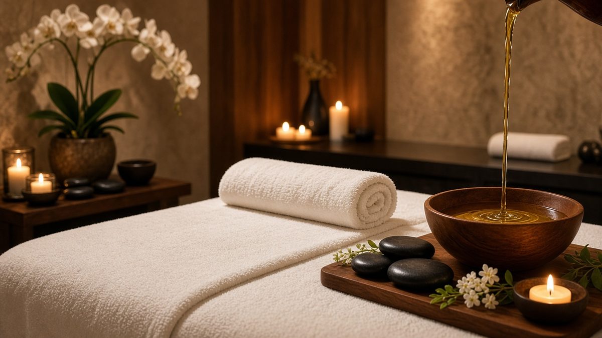 Full body massage room at Senali Spa in Business Bay