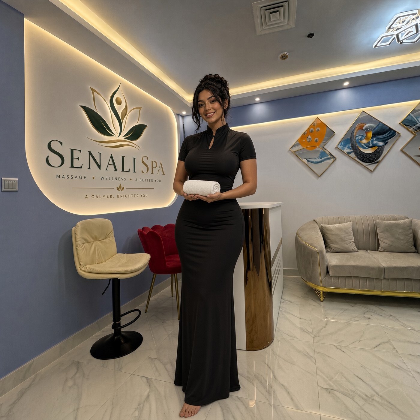 Senali Spa reception, Metropolis Tower